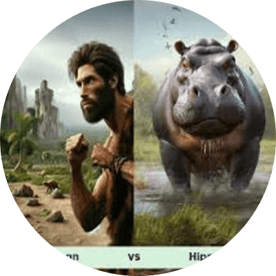 100 Men Vs Hippo logo
