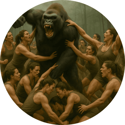 100 Women vs 1 Gorilla logo