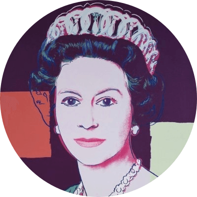 Andy Warhol Queen Elizabeth II logo