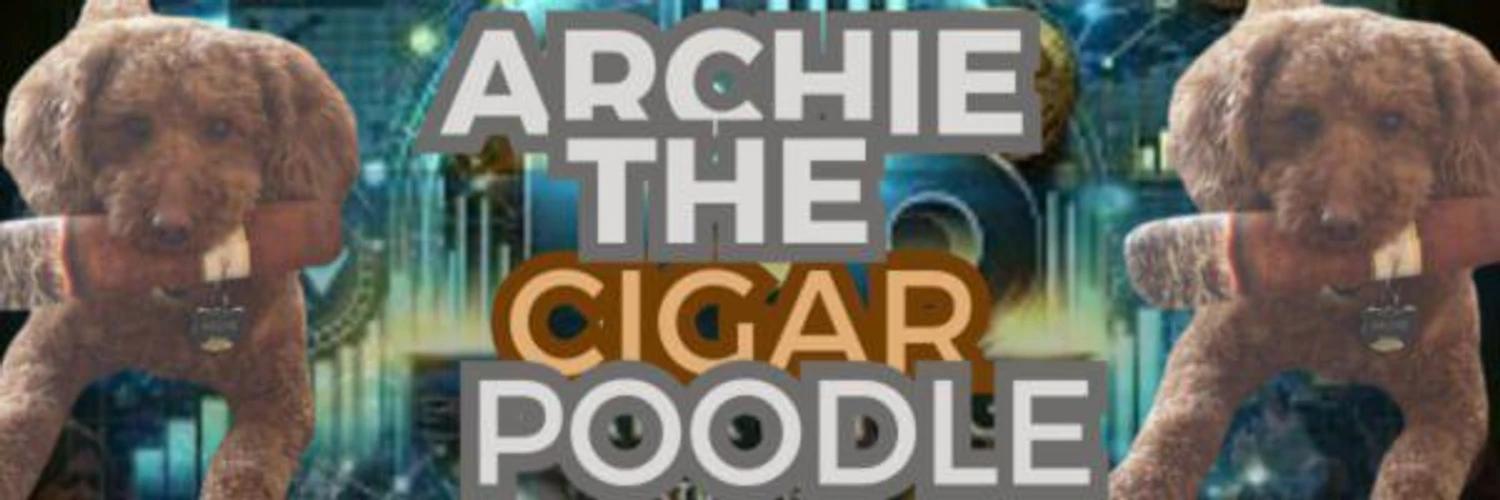 Archie the cigar poodle banner