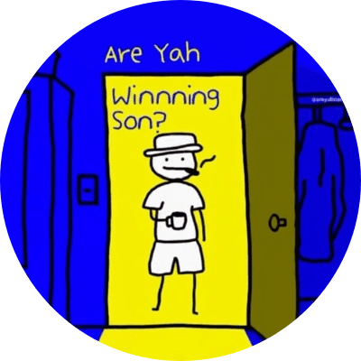 are yah winning son  logo