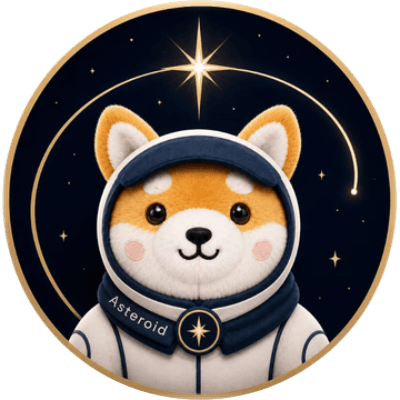 Asteroid The Space Shiba Inu logo
