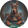 BIG SLICK the Poker Dog