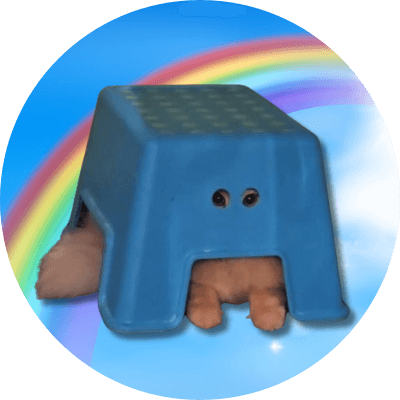 cat in stool logo