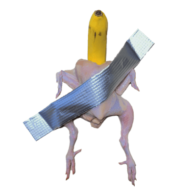 Chicken Banana Taped Wall logo