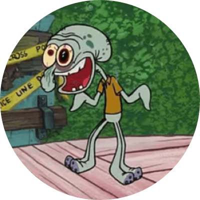 Crazy Squidward logo