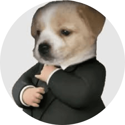 dog wif suit logo