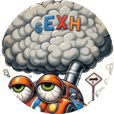 Exhausted  logo