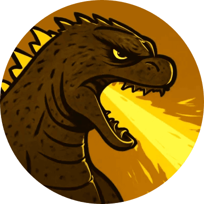 Godzilla on bnb logo
