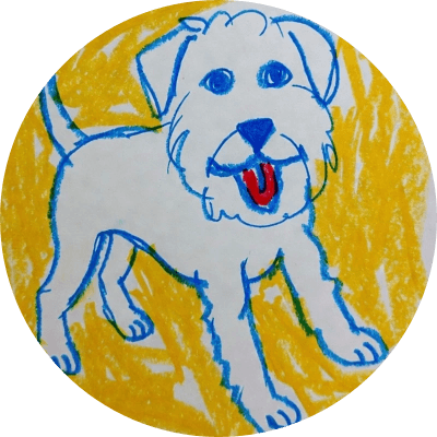 Hand drawn dog logo