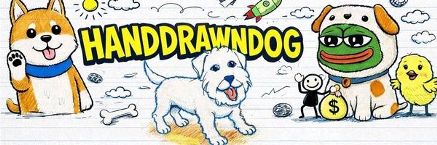 Hand drawn dog banner