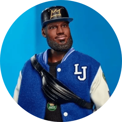LeBron James Barbie logo