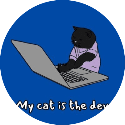 My cat is the dev logo