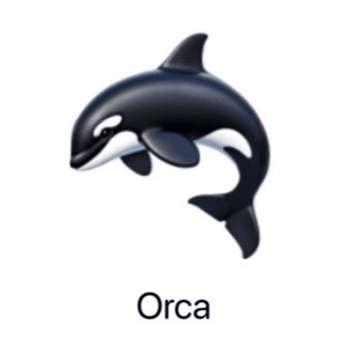 orca emoji logo
