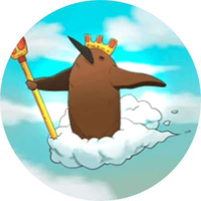 Pesto the Baby King Penguin logo