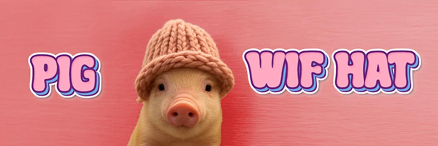 pig wif hat banner