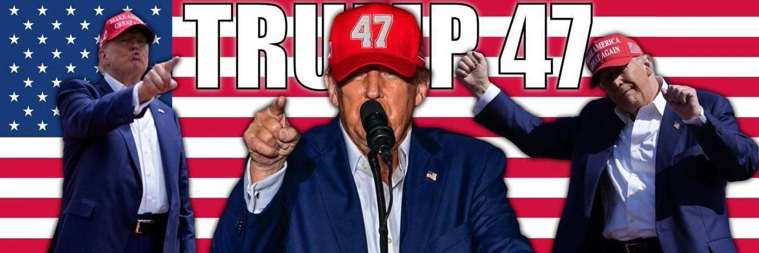 President Trump banner