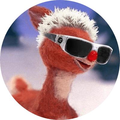 Rizzdolph the Rizzy Reindeer logo