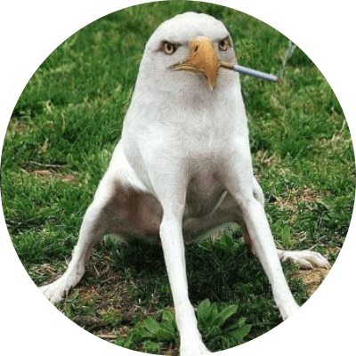 smoking eagle dog logo