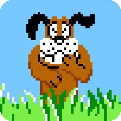 The 1st video game dog logo