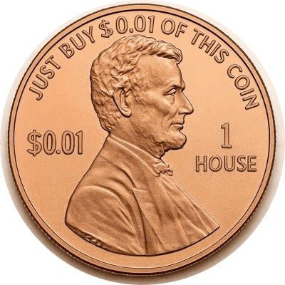 turn your penny into a house logo