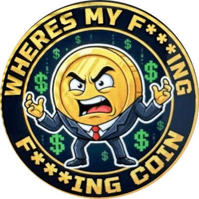 WHERE'S MY F***ING COIN logo