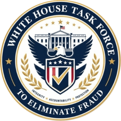 White House Task Force to Eliminate Fraud logo