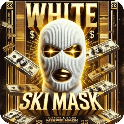 White Ski Mask logo